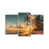 Mehrteiliges Bild Sonnenuntergang Am Dominikanischen Strand