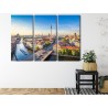 Mehrteiliges Bild Die Spree Und Ein Panoramablick Über Berlin