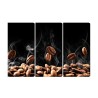 Mehrteiliges Bild Heiße Kaffeebohnen