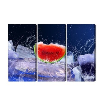 Mehrteiliges Bild Wassermelone Auf Eis