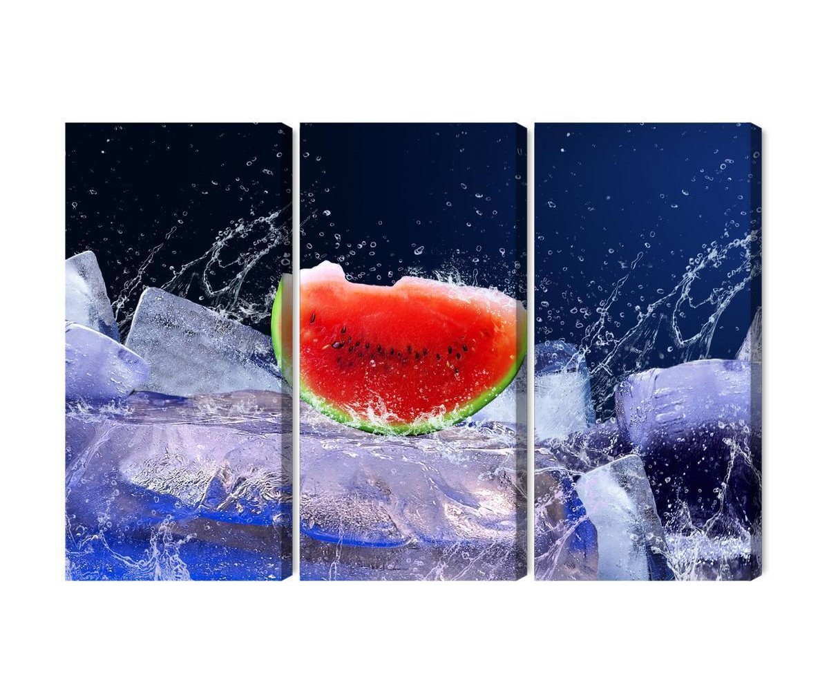 Mehrteiliges Bild Wassermelone Auf Eis