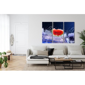 Mehrteiliges Bild Wassermelone Auf Eis