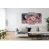 Mehrteiliges Bild Blumenstrauß Und Ein Schmetterling