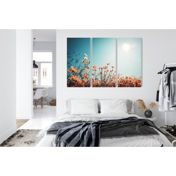 Mehrteiliges Bild Feldblumen In Der Sonne