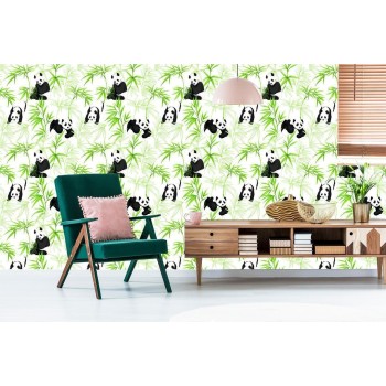 Tapete Pandas Und Pflanzen