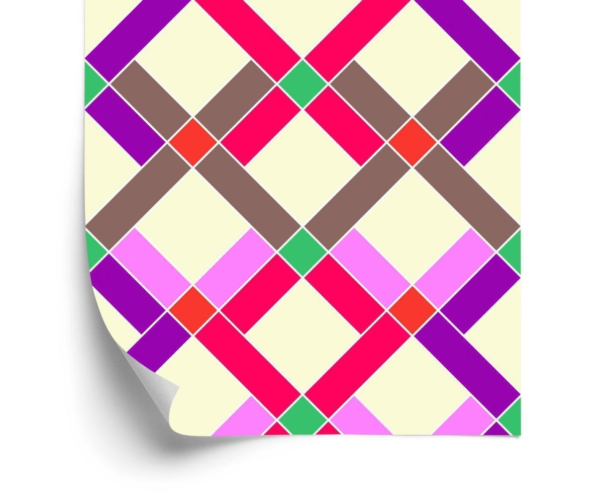 Tapete Geometrisch - Bunte Diamanten