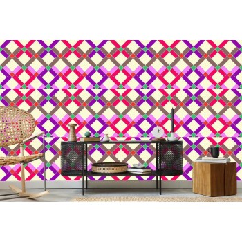 Tapete Geometrisch - Bunte Diamanten