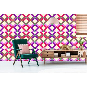 Tapete Geometrisch - Bunte Diamanten