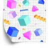 Tapete Geometrische 3D-Würfel Kinderzimmer