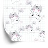 Tapete Für Kinder - Katzen Und Blumen
