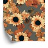 Tapete Bemalte Sonnenblumen Mit Blättern