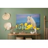 Leinwandbild Pferd Und Sonnenblumen
