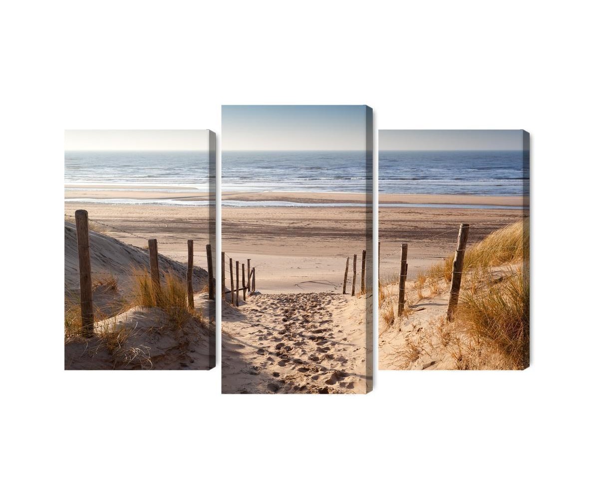 Mehrteiliges Bild Sandiger Weg Zur Nordsee