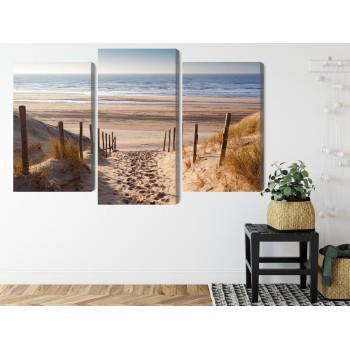 Mehrteiliges Bild Sandiger Weg Zur Nordsee