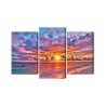 Mehrteiliges Bild Malerischer Sonnenuntergang Auf Den Malediven
