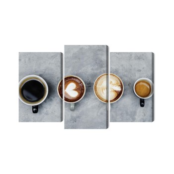 Mehrteiliges Bild Tassen Mit Kaffee