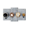 Mehrteiliges Bild Tassen Mit Kaffee