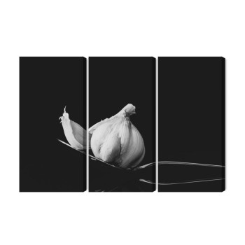 Mehrteiliges Bild Ein Esslöffel Knoblauch