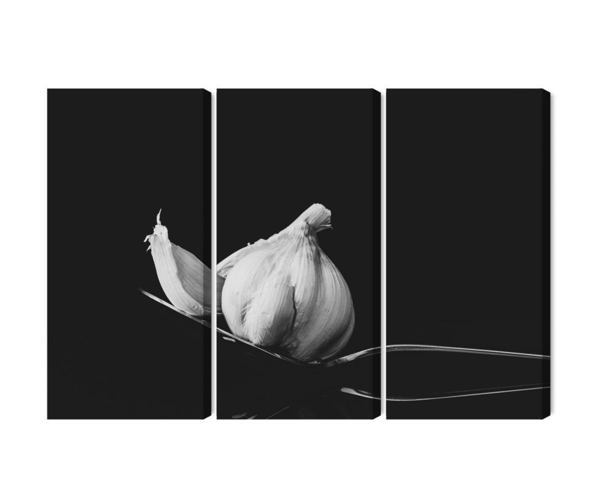 Mehrteiliges Bild Ein Esslöffel Knoblauch