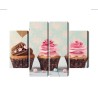 Mehrteiliges Bild Muffins Mit Sahne