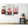 Mehrteiliges Bild Muffins Mit Sahne