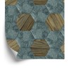 Tapete Konkretes Holz 3D-Muster
