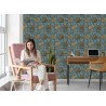 Tapete Konkretes Holz 3D-Muster