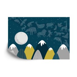 Fototapete Große Sterne  Kleine Berge