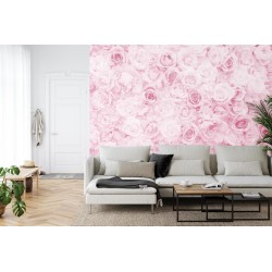 Fototapete Verblaßtes Blumenweinlese-Rosa