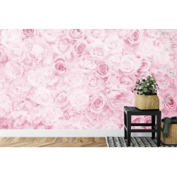 Fototapete Verblaßtes Blumenweinlese-Rosa