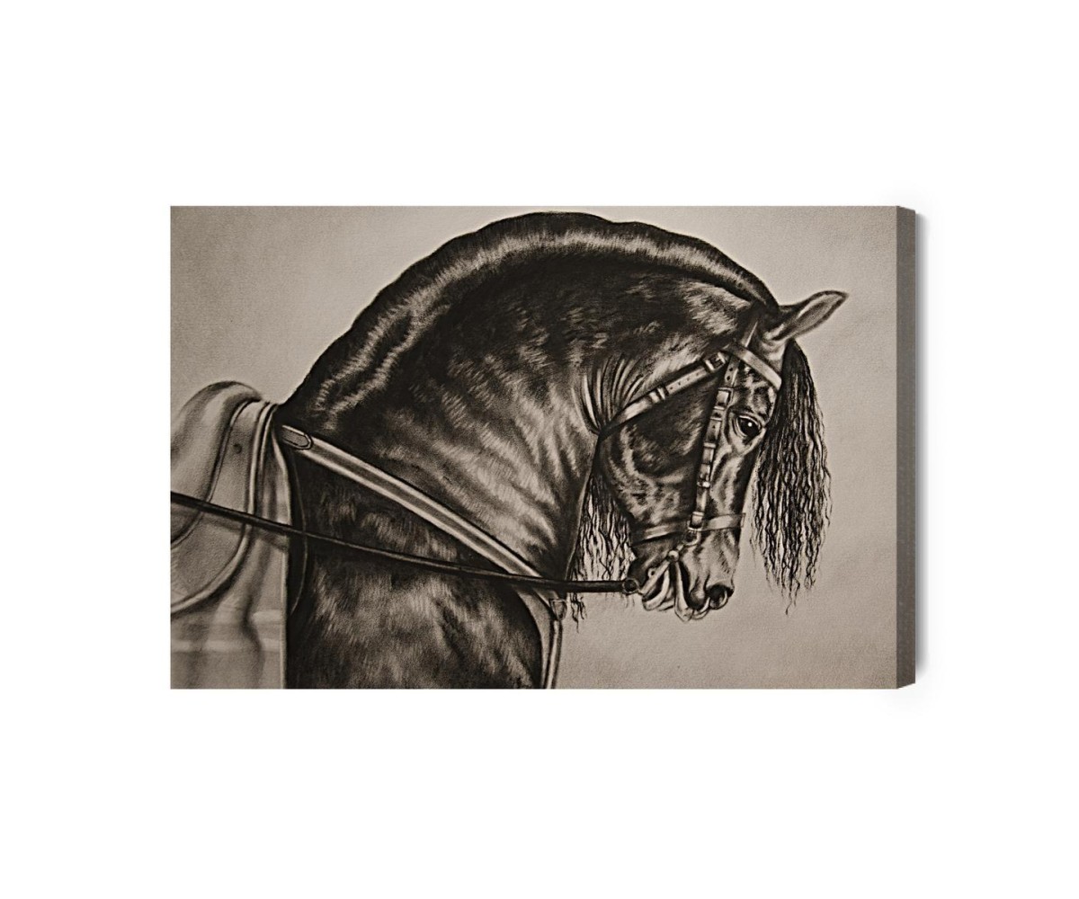 Leinwandbild Skizziertes Pferd