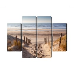Mehrteiliges Bild Sandiger Weg Zur Nordsee