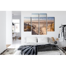 Mehrteiliges Bild Sandiger Weg Zur Nordsee