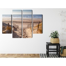Mehrteiliges Bild Sandiger Weg Zur Nordsee