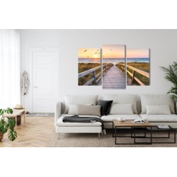 Mehrteiliges Bild Nordseemole 3D