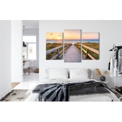 Mehrteiliges Bild Nordseemole 3D