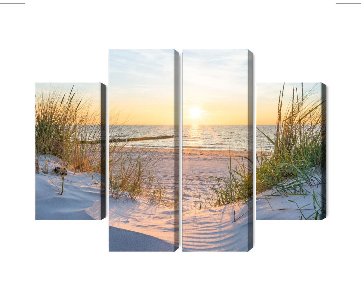 Mehrteiliges Bild Sonnenuntergang An Der Ostsee 3D