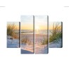 Mehrteiliges Bild Sonnenuntergang An Der Ostsee 3D