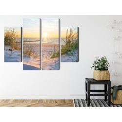 Mehrteiliges Bild Sonnenuntergang An Der Ostsee 3D