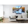 Mehrteiliges Bild Herbstlandschaft Mit Wasserfall