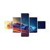 Mehrteiliges Bild 3D Futuristischer Sportwagen