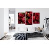 Mehrteiliges Bild Rosen Mit Wassertropfen