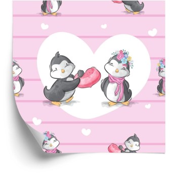 Tapete Verliebte Pinguine
