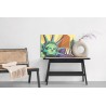 Leinwandbild Buntes New York Im Retro-Stil
