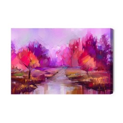 Leinwandbild Abstrakter Rosa Park