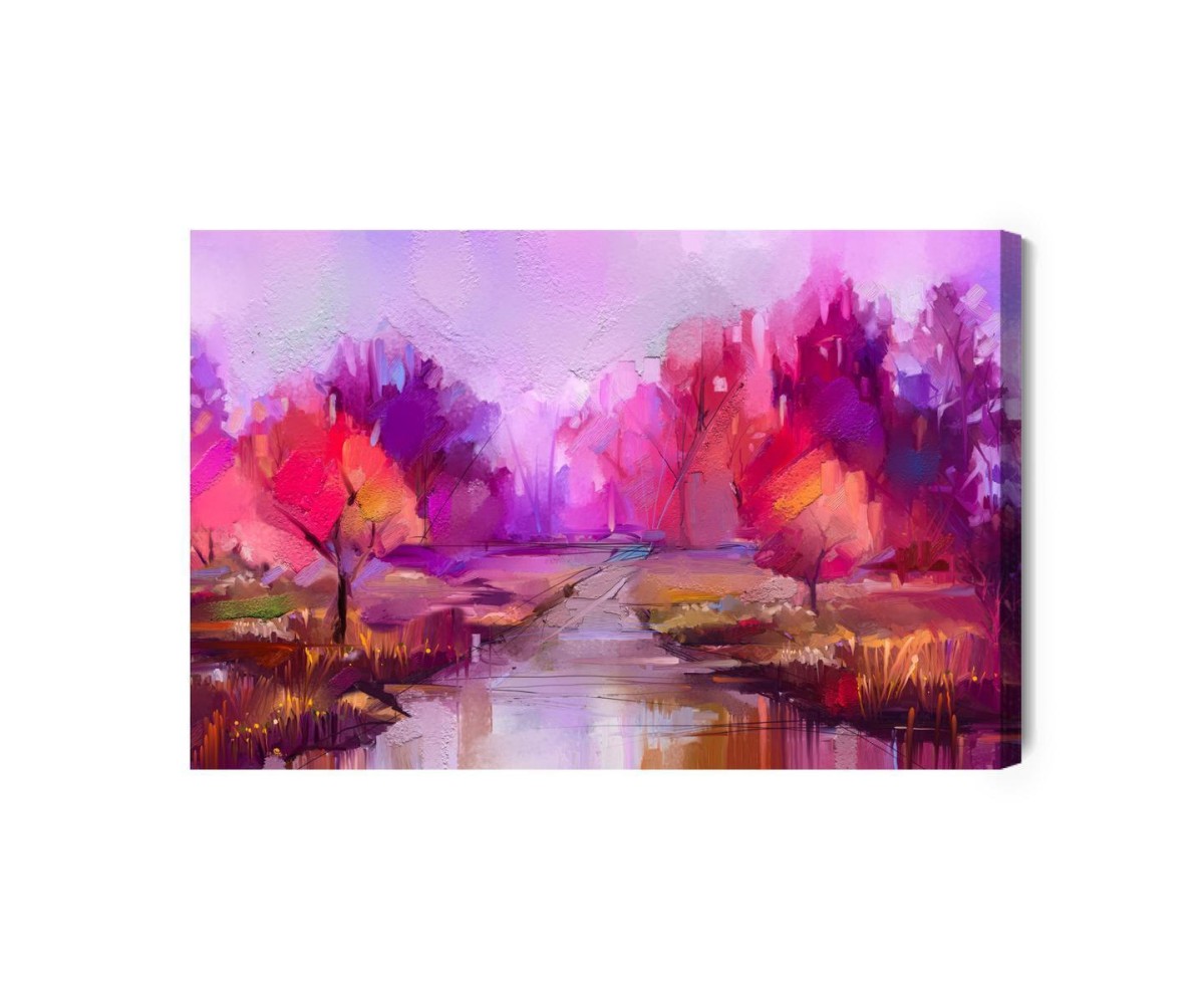 Leinwandbild Abstrakter Rosa Park