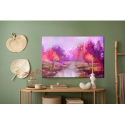 Leinwandbild Abstrakter Rosa Park