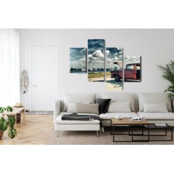 Mehrteiliges Bild Panoramablick Auf Havanna Und Den Malecon