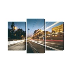 Mehrteiliges Bild Panoramablick Auf Die Straßen Von Berlin