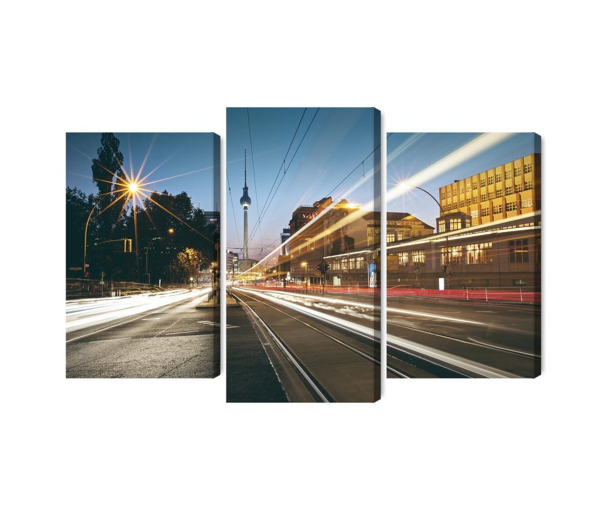 Mehrteiliges Bild Panoramablick Auf Die Straßen Von Berlin